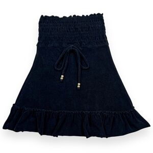 Y2K Strapless Terrycloth Mini Dress